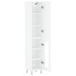 vidaXL Credenza Bianca 34,5x34x180 cm in Legno Multistrato vidaXL Credenza Bianca 34,5x34x180 cm in Legno Multistrato