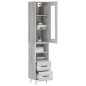 vidaXL Credenza Grigio Sonoma 34,5x34x180 cm in Legno Multistrato vidaXL Credenza Grigio Sonoma 34,5x34x180 cm in Legno Multistrato