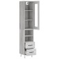 vidaXL Credenza Grigio Sonoma 34,5x34x180 cm in Legno Multistrato vidaXL Credenza Grigio Sonoma 34,5x34x180 cm in Legno Multistrato