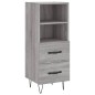 vidaXL Credenza Grigio Sonoma 34,5x34x180 cm in Legno Multistrato vidaXL Credenza Grigio Sonoma 34,5x34x180 cm in Legno Multistrato