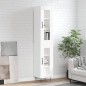 vidaXL Credenza 34,5x34x180 cm in Legno Multistrato Bianco Lucido vidaXL Credenza 34,5x34x180 cm in Legno Multistrato Bianco Lucido