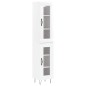 vidaXL Credenza 34,5x34x180 cm in Legno Multistrato Bianco Lucido vidaXL Credenza 34,5x34x180 cm in Legno Multistrato Bianco Lucido