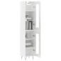 vidaXL Credenza 34,5x34x180 cm in Legno Multistrato Bianco Lucido vidaXL Credenza 34,5x34x180 cm in Legno Multistrato Bianco Lucido