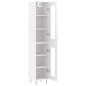 vidaXL Credenza 34,5x34x180 cm in Legno Multistrato Bianco Lucido vidaXL Credenza 34,5x34x180 cm in Legno Multistrato Bianco Lucido