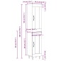 vidaXL Credenza 34,5x34x180 cm in Legno Multistrato Bianco Lucido vidaXL Credenza 34,5x34x180 cm in Legno Multistrato Bianco Lucido