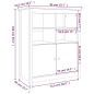 Credenza Miele 83x41,5x100 cm in Legno Massello di Pino Credenza Miele 83x41,5x100 cm in Legno Massello di Pino