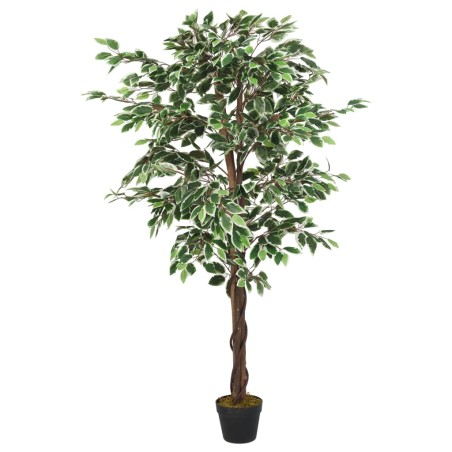 vidaXL Albero di Ficus Artificiale 756 Foglie 150 cm Verde