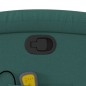 vidaXL Poltrona Massaggiante Reclinabile Verde Scuro in Tessuto