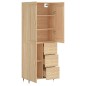 vidaXL Credenza Rovere Sonoma 69,5x34x180 cm in Legno Multistrato vidaXL Credenza Rovere Sonoma 69,5x34x180 cm in Legno Multistrato