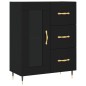 vidaXL Credenza Nera 69,5x34x180 cm in Legno Multistrato vidaXL Credenza Nera 69,5x34x180 cm in Legno Multistrato