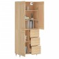 vidaXL Credenza Rovere Sonoma 69,5x34x180 cm in Legno Multistrato vidaXL Credenza Rovere Sonoma 69,5x34x180 cm in Legno Multistrato