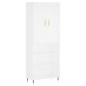 vidaXL Credenza Bianca 69,5x34x180 cm in Legno Multistrato vidaXL Credenza Bianca 69,5x34x180 cm in Legno Multistrato