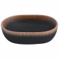 vidaXL Lavabo da Appoggio Nero e Arancione Ovale 47x33x13 cm Ceramica vidaXL Lavabo da Appoggio Nero e Arancione Ovale 47x33x13 cm Ceramica
