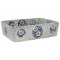 vidaXL Lavabo Appoggio Multicolore Rettangolare 46x35,5x13 cm Ceramica
