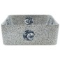vidaXL Lavabo Appoggio Multicolore Rettangolare 46x35,5x13 cm Ceramica