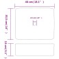 vidaXL Lavabo Appoggio Multicolore Rettangolare 46x35,5x13 cm Ceramica