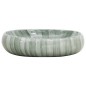 vidaXL Lavabo da Appoggio Verde Ovale 59x40x15 cm Ceramica vidaXL Lavabo da Appoggio Verde Ovale 59x40x15 cm Ceramica