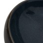 vidaXL Lavabo da Appoggio Nero e Blu Ovale 59x40x15 cm Ceramica