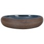 vidaXL Lavabo da Appoggio Marrone e Blu Ovale 59x40x15 cm Ceramica vidaXL Lavabo da Appoggio Marrone e Blu Ovale 59x40x15 cm Ceramica