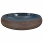 vidaXL Lavabo da Appoggio Marrone e Blu Ovale 59x40x15 cm Ceramica vidaXL Lavabo da Appoggio Marrone e Blu Ovale 59x40x15 cm Ceramica