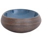 vidaXL Lavabo da Appoggio Marrone e Blu Ovale 59x40x15 cm Ceramica vidaXL Lavabo da Appoggio Marrone e Blu Ovale 59x40x15 cm Ceramica