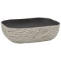 vidaXL Lavabo Appoggio Grigio Nero Rettangolare 48x37,5x13,5 Ceramica vidaXL Lavabo Appoggio Grigio Nero Rettangolare 48x37,5x13,5 Ceramica