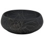 vidaXL Lavabo da Appoggio Nero Ovale 59x40x15 cm Ceramica vidaXL Lavabo da Appoggio Nero Ovale 59x40x15 cm Ceramica