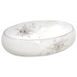 vidaXL Lavabo da Appoggio Bianco Ovale 59x40x15 cm Ceramica vidaXL Lavabo da Appoggio Bianco Ovale 59x40x15 cm Ceramica