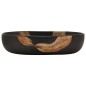 vidaXL Lavabo da Appoggio Nero Ovale 59x40x14 cm Ceramica vidaXL Lavabo da Appoggio Nero Ovale 59x40x14 cm Ceramica