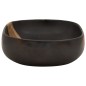 vidaXL Lavabo da Appoggio Nero Ovale 59x40x14 cm Ceramica vidaXL Lavabo da Appoggio Nero Ovale 59x40x14 cm Ceramica