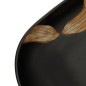 vidaXL Lavabo da Appoggio Nero Ovale 59x40x14 cm Ceramica vidaXL Lavabo da Appoggio Nero Ovale 59x40x14 cm Ceramica