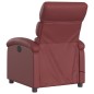 vidaXL Poltrona Massaggiante Reclinabile Rosso vino in Similpelle