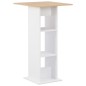 Tavolo da Bar Bianco e Rovere Sonoma 60x60x110 cm Tavolo da Bar Bianco e Rovere Sonoma 60x60x110 cm