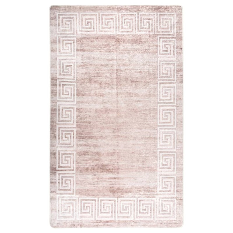 vidaXL Tappeto Lavabile 120x180 cm Beige Antiscivolo vidaXL Tappeto Lavabile 120x180 cm Beige Antiscivolo