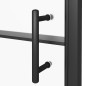 Parete Doccia 81x195cm in Vetro Temperato Semi Smerigliato Nero
