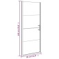Parete Doccia 81x195cm in Vetro Temperato Semi Smerigliato Nero