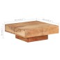 Tavolino da Caffè 80x80x28 cm in Legno Massello di Acacia Tavolino da Caffè 80x80x28 cm in Legno Massello di Acacia