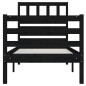 Giroletto Nero 90x190 cm Single in Legno Massello