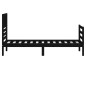 Giroletto Nero 90x190 cm Single in Legno Massello