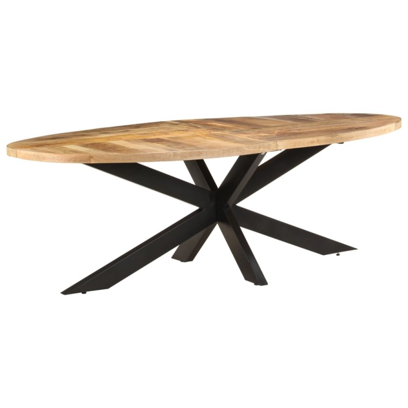 Tavolo da Pranzo 240x100x75cm in Legno Massello di Mango Grezzo Tavolo da Pranzo 240x100x75cm in Legno Massello di Mango Grezzo