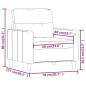 Poltrona Marrone 60 cm in Tessuto
