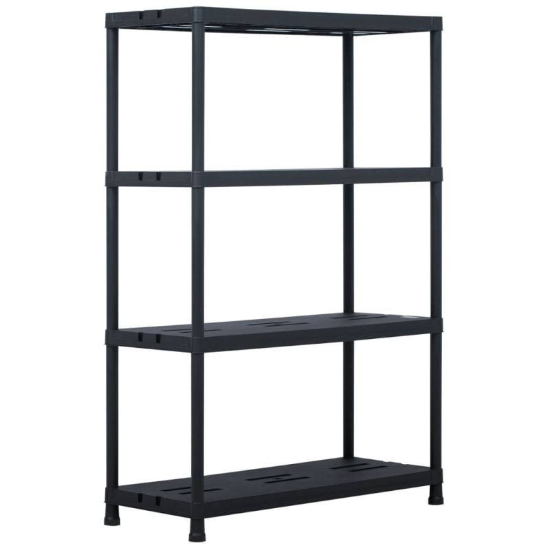 Scaffale Nero 220 kg 90x40x138 cm in Plastica Scaffale Nero 220 kg 90x40x138 cm in Plastica