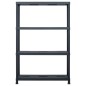 Scaffale Nero 220 kg 90x40x138 cm in Plastica Scaffale Nero 220 kg 90x40x138 cm in Plastica