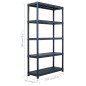 Scaffale Nero 220 kg 90x40x138 cm in Plastica Scaffale Nero 220 kg 90x40x138 cm in Plastica