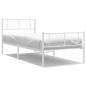 Giroletto con Testiera e Pediera Metallo Bianco 90x200 cm Giroletto con Testiera e Pediera Metallo Bianco 90x200 cm
