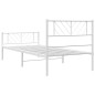 Giroletto con Testiera e Pediera Metallo Bianco 90x200 cm Giroletto con Testiera e Pediera Metallo Bianco 90x200 cm