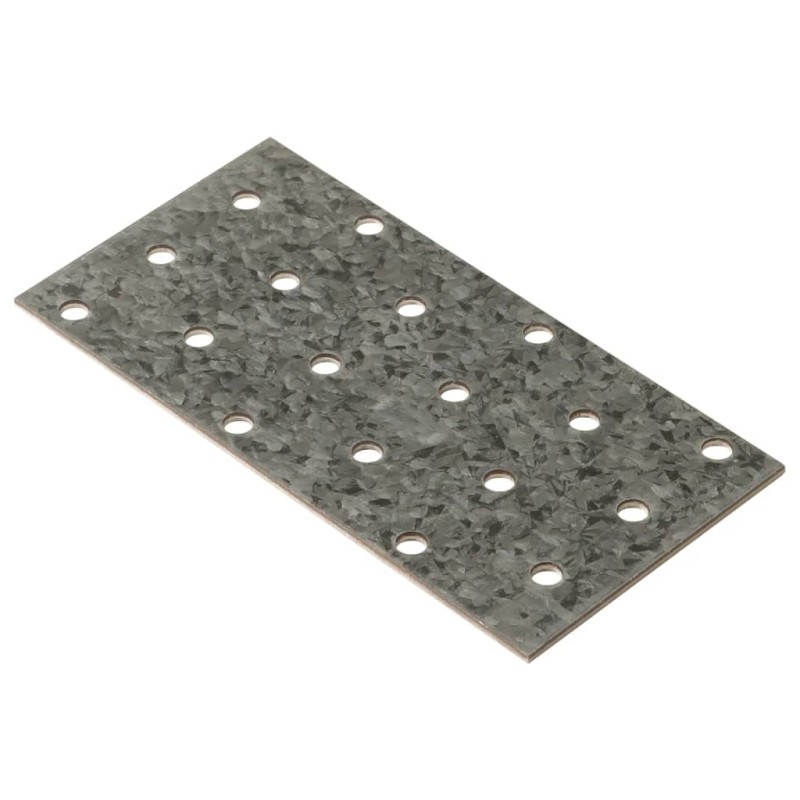 Piastre Forate 40 pz 2 mm 120x60 mm Acciaio Zincato Piastre Forate 40 pz 2 mm 120x60 mm Acciaio Zincato