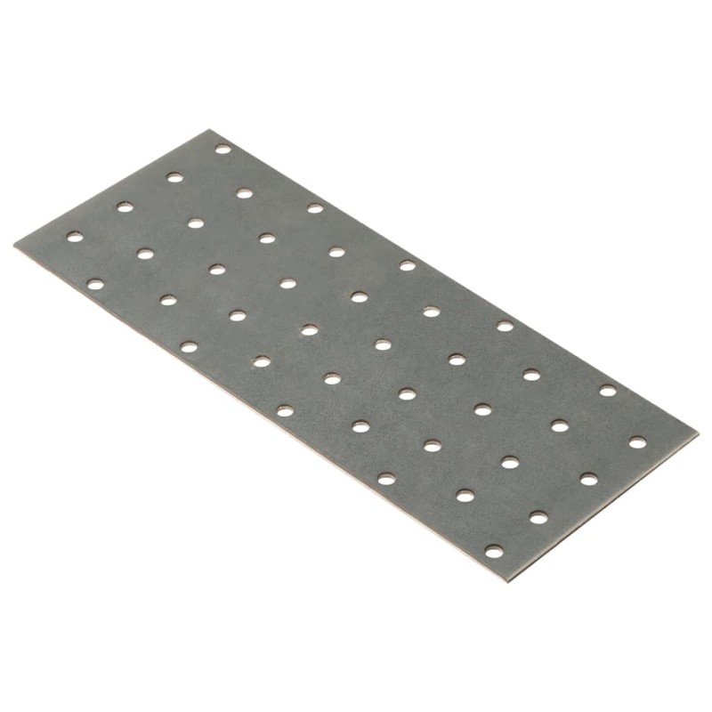 Piastre Forate 40 pz 2 mm 200x80 mm Acciaio Zincato Piastre Forate 40 pz 2 mm 200x80 mm Acciaio Zincato