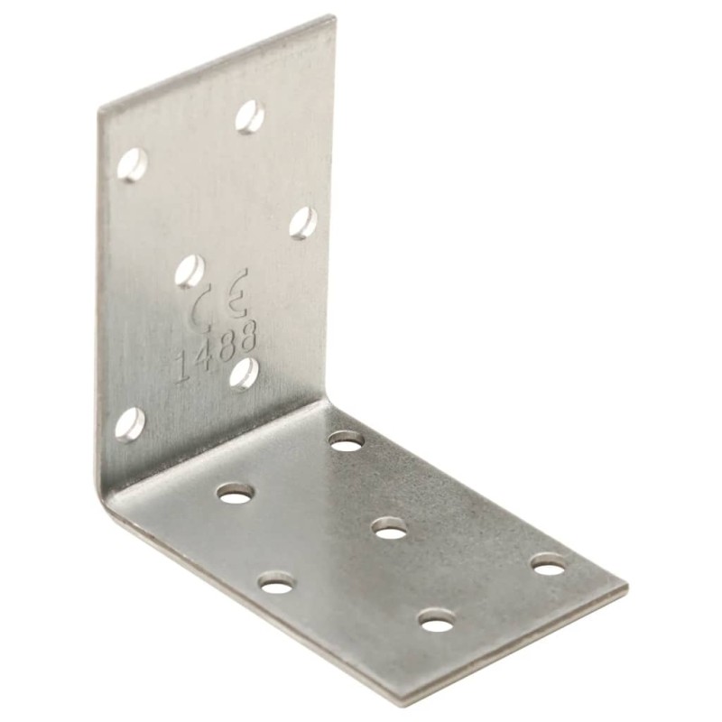 Staffe Angolari 40 pz 2 mm 60x40x60 mm Acciaio Zincato Staffe Angolari 40 pz 2 mm 60x40x60 mm Acciaio Zincato