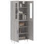 Credenza Grigio Sonoma 69,5x34x180 cm in Legno Multistrato Credenza Grigio Sonoma 69,5x34x180 cm in Legno Multistrato